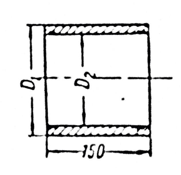 Труба асбестоцементная. Размеры. ГОСТ 1839. Муфта асбестоцементная ...